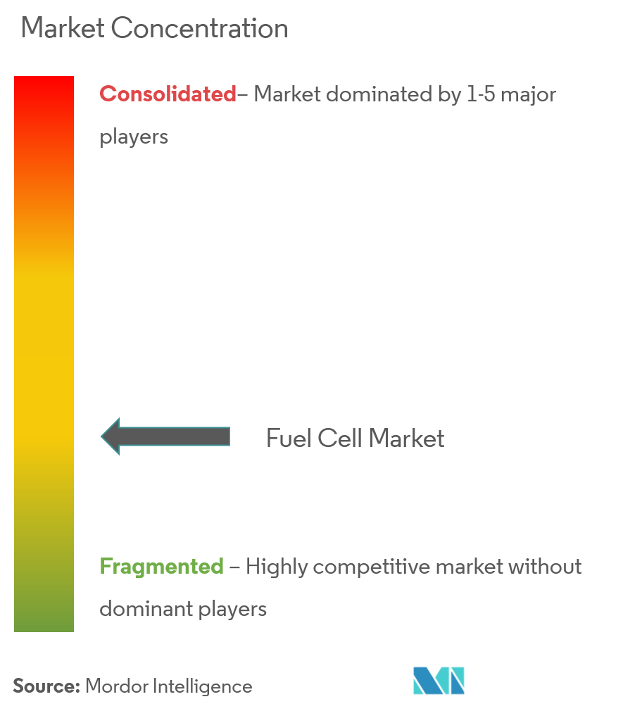 燃料電池市場の集中度